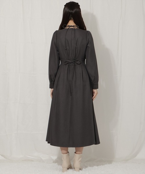 「WILLSELECTION」 長袖ワンピース FREE チャコールグレー レディース_画像3