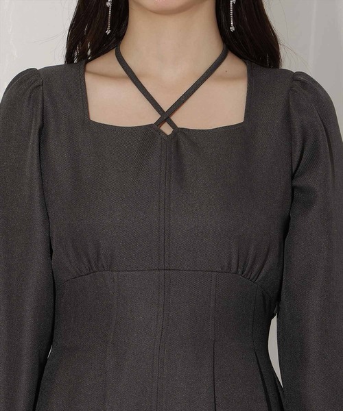 「WILLSELECTION」 長袖ワンピース FREE チャコールグレー レディース_画像5