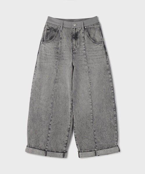 ワイドパンツ パンツ クロップトバレルパンツ レディースの画像