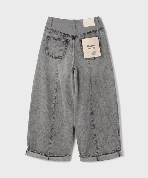 ワイドパンツ パンツ クロップトバレルパンツ レディースの画像