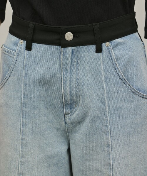 ワイドパンツ パンツ クロップトバレルパンツ レディースの画像