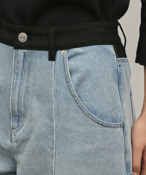 ワイドパンツ パンツ クロップトバレルパンツ レディースの画像