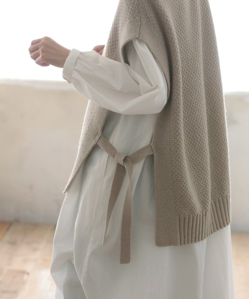 「soulberry」 半袖ニット LL ベージュ レディース_画像5