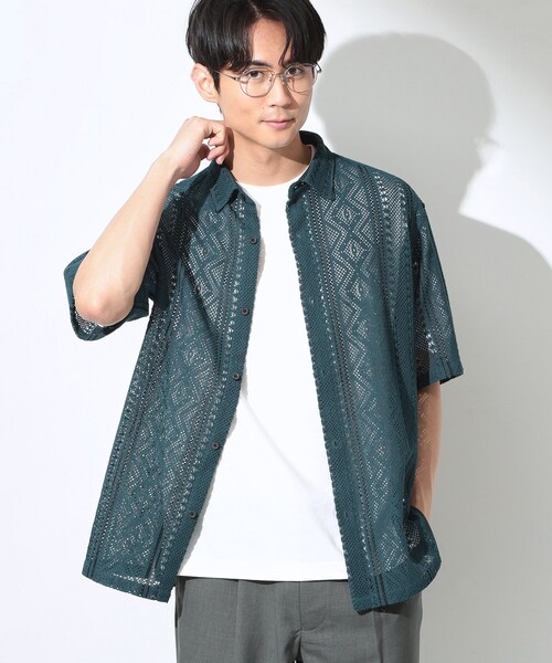 THE SHOP TK シャツ 半袖 「2点セット」クラフトレース 半袖シャツ＋