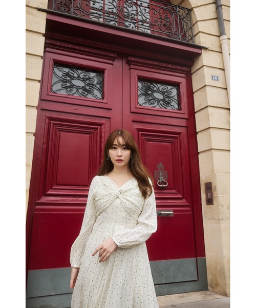 Her lip to 長袖ドレスワンピース    レディース M 中古・古着通販】Her lip to (ハーリップトゥ) 長袖ワンピース
