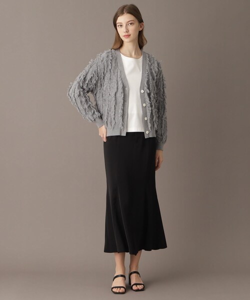 「DRESSTERIOR」 ニットカーディガン 36 アイボリー レディース_画像9