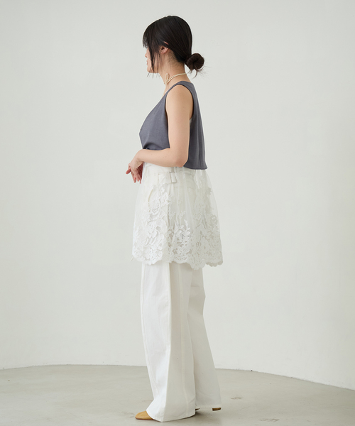 IENA LA BOUCLE（イエナラブークル） ベスト ジレ チュールレース