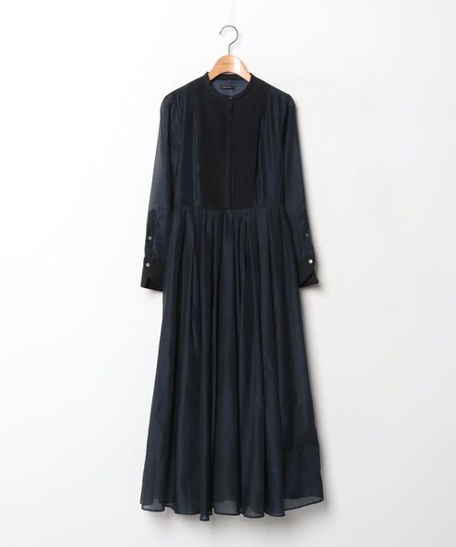anuans（アニュアンス） 長袖ワンピース SMALL ネイビー レディース 