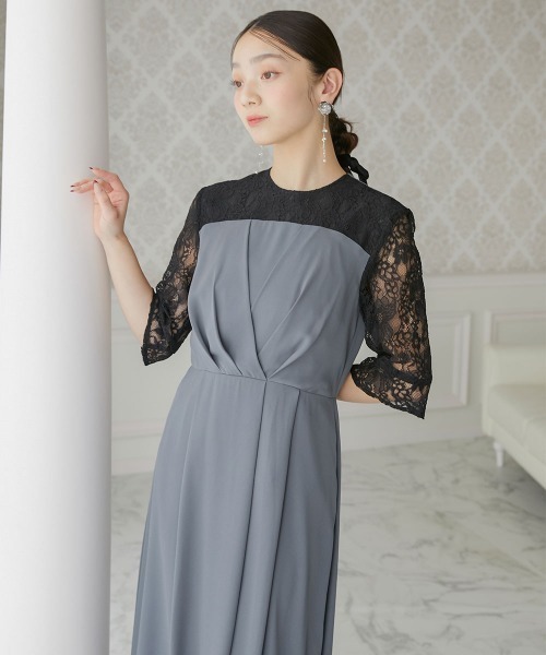 「Jolie et Jolie」 コンビワンピース M グレー レディースの画像