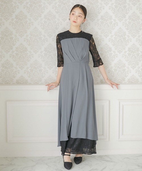 「Jolie et Jolie」 コンビワンピース M グレー レディースの画像