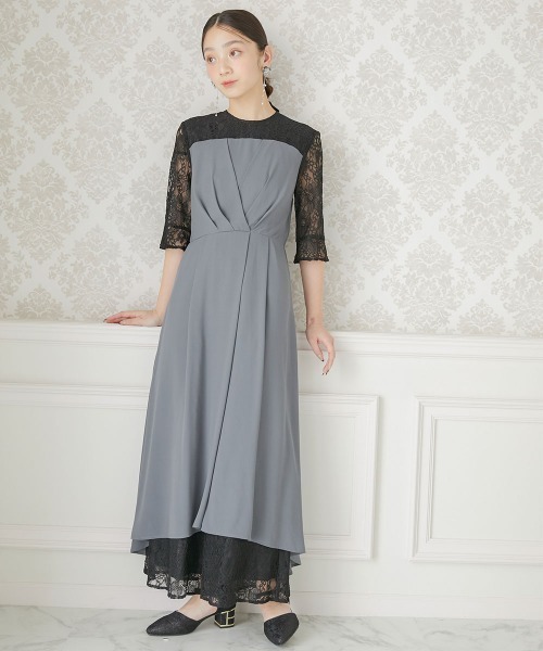 「Jolie et Jolie」 コンビワンピース M グレー レディースの画像