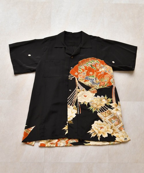 ブラウス シャツ 着物リメイク maison utatane シャツ/ブラウス 扇影の華 レディース メンズの画像
