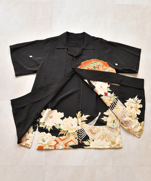 ブラウス シャツ 着物リメイク maison utatane シャツ/ブラウス 扇影の華 レディース メンズの画像