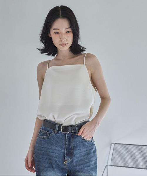 「feepur」 キャミソールブラウス MEDIUM アイボリー レディース_画像7