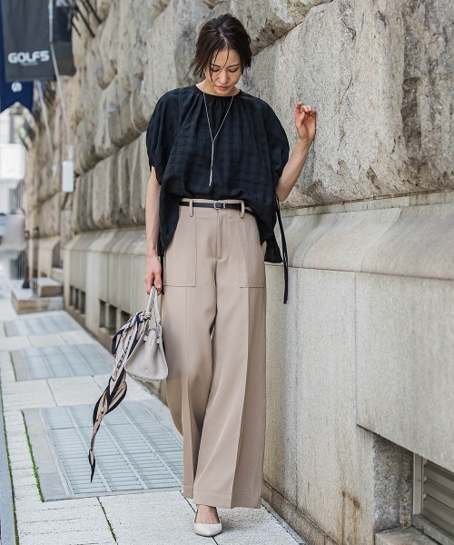 LAUTREAMONT（ロートレアモン） チノパンツ 7号 キャメル レディース 
