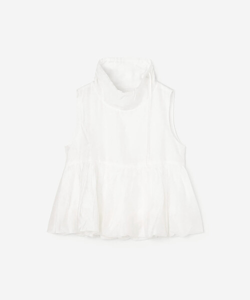 Bshop ブラウス シャツ eunoia｜ドローストリング ハイネックブラウス 