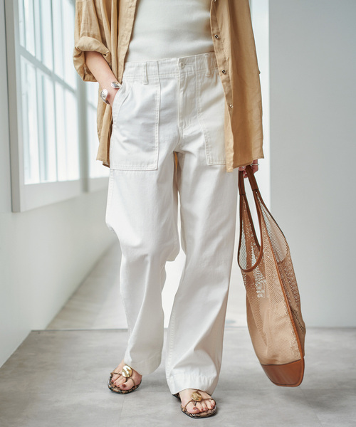 「Spick & Span」 チノパンツ 34 ベージュ レディース_画像2