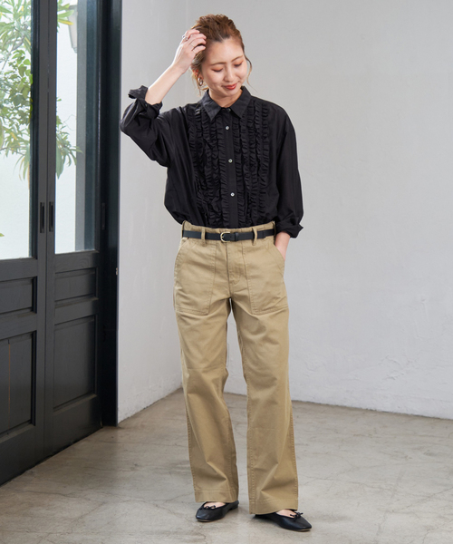 「Spick & Span」 カーゴパンツ 36 ホワイト レディース_画像4