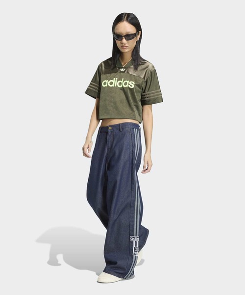 adidas（アディダス） ワイドパンツ ジーンズ デニム デニムパンツ
