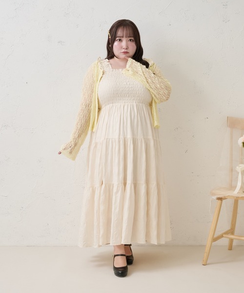 Louiosy（ルオシー） ワンピース 「Louiosy」「大きいサイズ」肩フリル