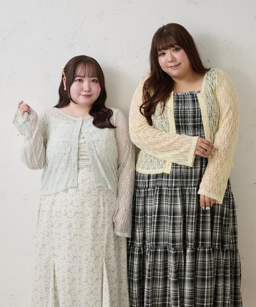 Louiosy（ルオシー） ワンピース 「Louiosy」「大きいサイズ」肩フリル