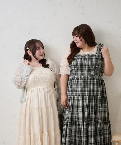 Louiosy（ルオシー） ワンピース 「Louiosy」「大きいサイズ」肩フリル