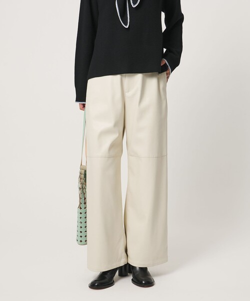 専用！ユナイテッドアローズ♡ワイドパンツ　ベージュ UNITED ARROWS（ユナイテッドアローズ） ワイドパンツ パンツ レザー