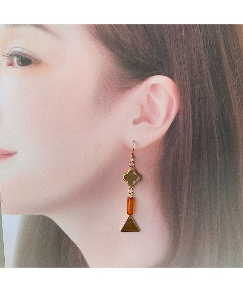 TONE（トネ） ピアス 「-lensa-」四つ葉のクローバーハッピーピアスver 