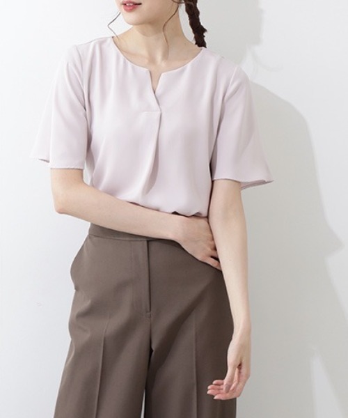 NATURAL BEAUTY BASIC マルチサイズ ブラウス シャツ サテン