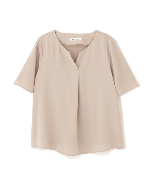 マルチサイズ ブラウス シャツ サテンダブルクロス長袖ブラウス レディース NATURAL BEAUTY BASIC マルチサイズ ブラウス シャツ サテン