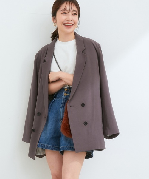 ジャケット テーラードジャケット セットアップ対応 ゆったりシルエット ピーチ起毛ダブルテーラード Zozotown Paypayモール店 通販 Paypayモール