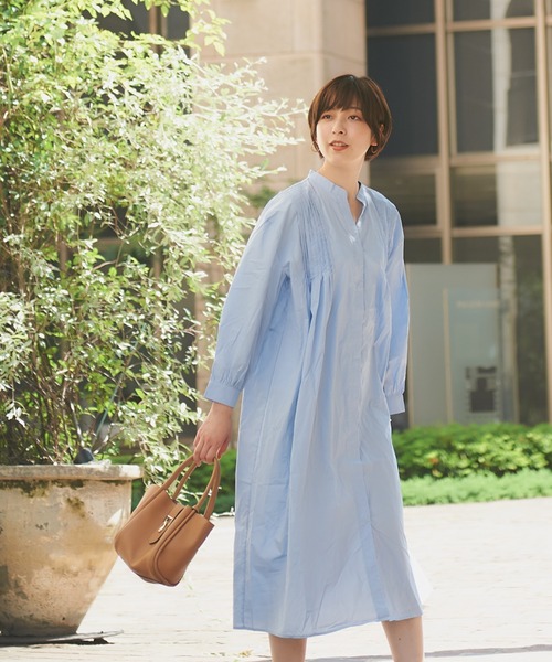 Sakka ワンピース ピンタックシャツワンピース : ZOZOTOWN Yahoo!店