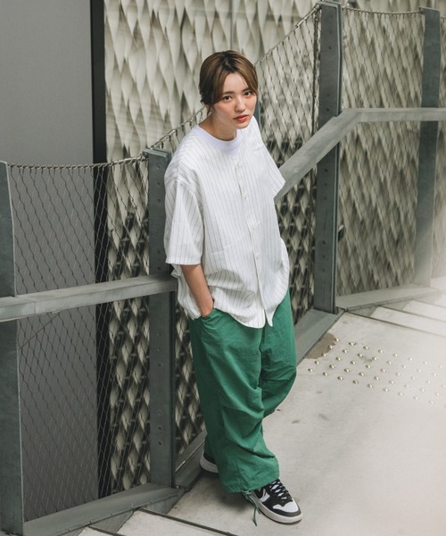 BROKEN BASE シャツ ストライプベースボールシャツ メンズ レディース