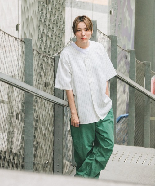 BROKEN BASE（ブロークンベース） シャツ ストライプベースボール