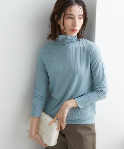 ニッセン（nissen） tシャツ 細リブハイネックカットソートップス