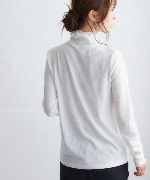 ニッセン（nissen） tシャツ 細リブハイネックカットソートップス