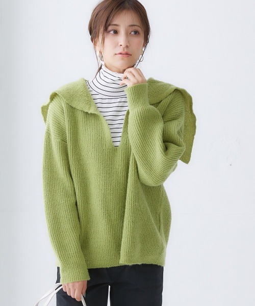 ニッセン（nissen） tシャツ 細リブハイネックカットソートップス