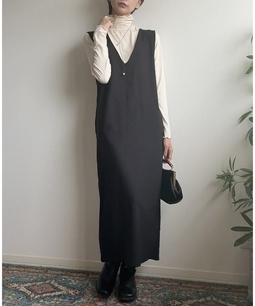 ニッセン（nissen） tシャツ 細リブハイネックカットソートップス