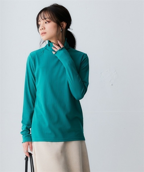 プリスティンハイネックカットソー新品未使用品M ニッセン（nissen） tシャツ 細リブハイネックカットソートップス
