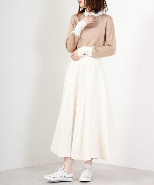 ニット セーター EGLANTINE 衿付き配色ニット レディース EGLANTINE ニット セーター 衿付き配色ニット レディース