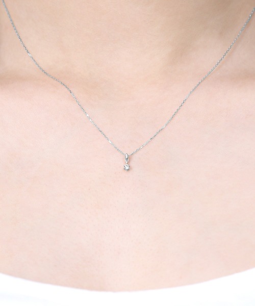 ESTELLE ネックレス K10 ホワイトゴールド ダイヤモンド ESTELLE