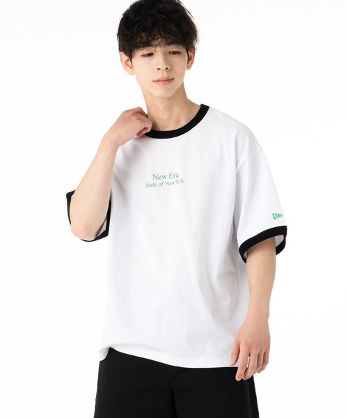 NEW ERA◆エッセンシャル 半袖 Tシャツ ホワイト 送料関税込 NEW ERA tシャツ ニューエラ 半袖Tシャツ リンガーTシャツ