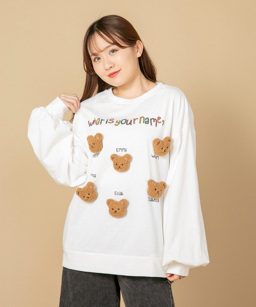 tシャツ 「LIVERY/ライブリー」　はちみつ大好きクマロンT　アニマルシリーズ レディース JEANS MATE tシャツ 「LIVERY/ライブリー」 はちみつ大好き