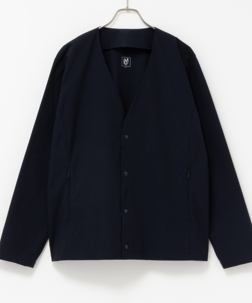 NAVY ジャケット ノーカラージャケット NAVY FIT ストレッチ