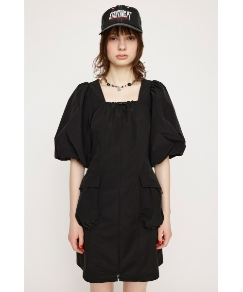 SATURDAYCLUB ファスナーアッププリーツヘムワンピース SLY ワンピース OPEN HEM SPINDLE DESIGN S/OP オープン ヘム