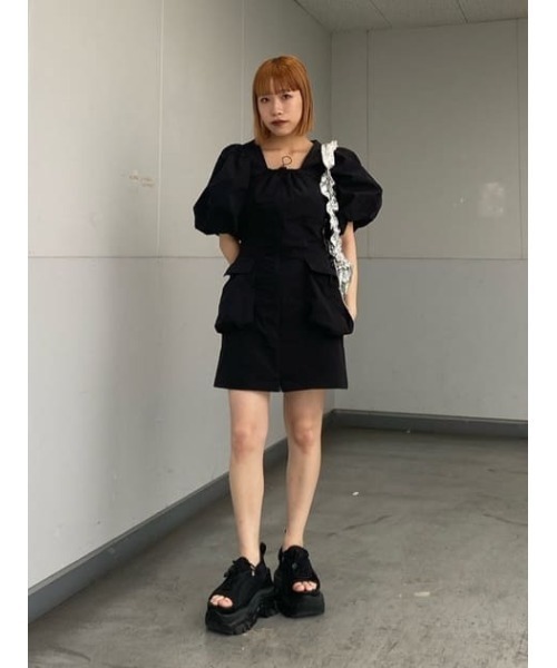 SLY ワンピース SLY ワンピース OPEN HEM SPINDLE DESIGN S/OP オープン ヘム