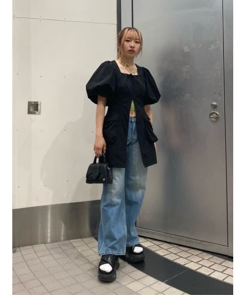 SLY ワンピース OPEN HEM SPINDLE DESIGN S/OP オープン ヘム
