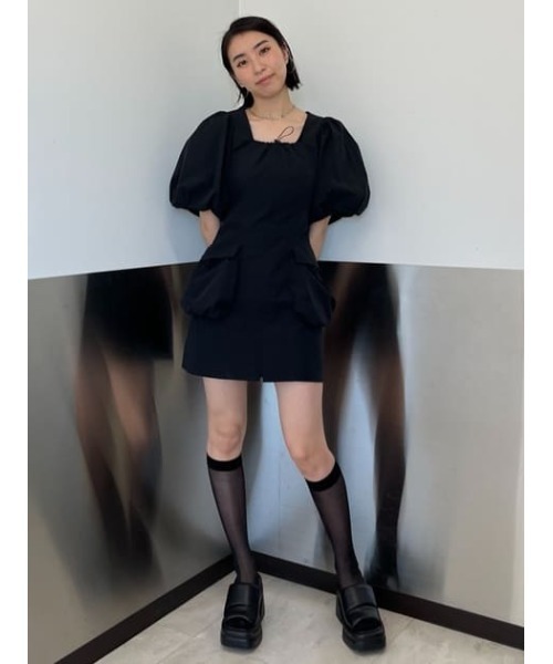SLY ワンピース OPEN HEM SPINDLE DESIGN S/OP オープン ヘム