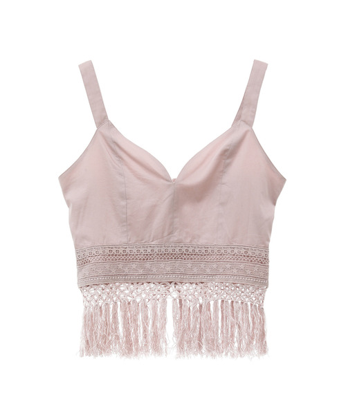 キャミソール 「STARLACE」COTTON FRINGED BUSTIER
