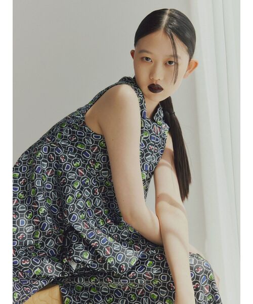 シャツ ブラウス 「COOKIE!コラボ」TUCK GATHER SLEEVELES TOP 